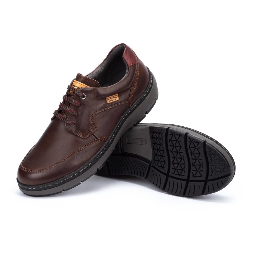 Men's Pikolinos CACERES Lace Up Shoes Brown | NZ Y321Q95